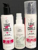 LUS Brands Love Ur Curls Kinky-Coily 250ml Duo & Wella Nutricurls Curlixir Balm 150ml Set Note: Online returns. Volumes may be lower than listed