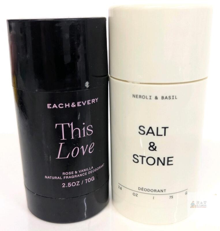 Each & Every This Love Natural Deodorant 2.5oz & Salt & Stone Neroli Basil Stick 2.6oz Pair Note: Online returns. Volumes may be lower than listed