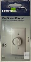 Leviton 6616-W Fan Speed Control Switch, Single-Pole, 5A 120V, White, RFI Filter, Decora Compatible