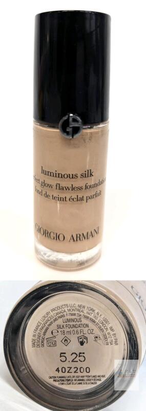 Giorgio Armani Luminous Silk Foundation 5.25, 18ml, Shade 5.25, Batch 4OZ200, Made in France