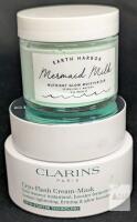 Earth Harbor Mermaid Milk 2oz & Clarins Cryo-Flash Cream-Mask 2.5oz High-End Skincare Duo