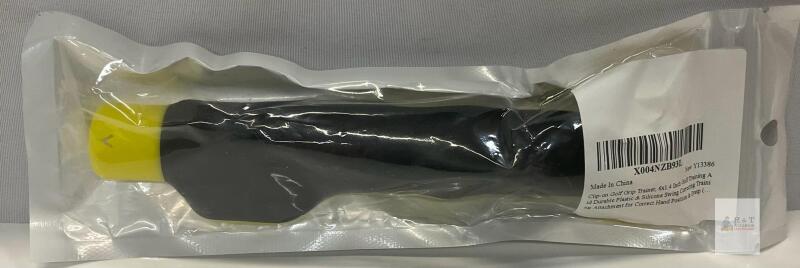 Clip-on Golf Grip Trainer, 6x1.4 in, Plastic & Silicone, Black/Yellow, Swing Corrector, X004NZB93L