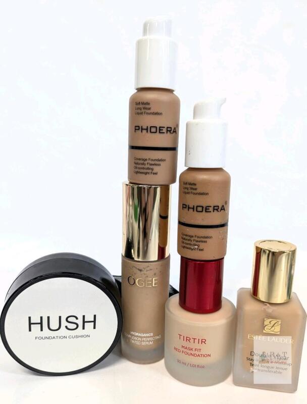 TIRTIR, PHOERA, Estee Lauder 2N1 Desert Beige, OGEE, HUSH Cushion - Liquid & Serum Foundations 30ml Note: Online returns. Volumes may be lower than listed