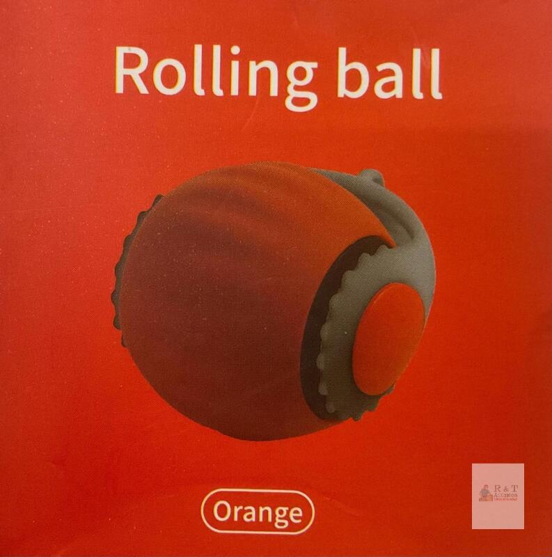 Jeluzh Speedy Tail 2.0 Electronic Rolling Ball Pet Toy Orange, USB-C Rechargeable X004H72EDT