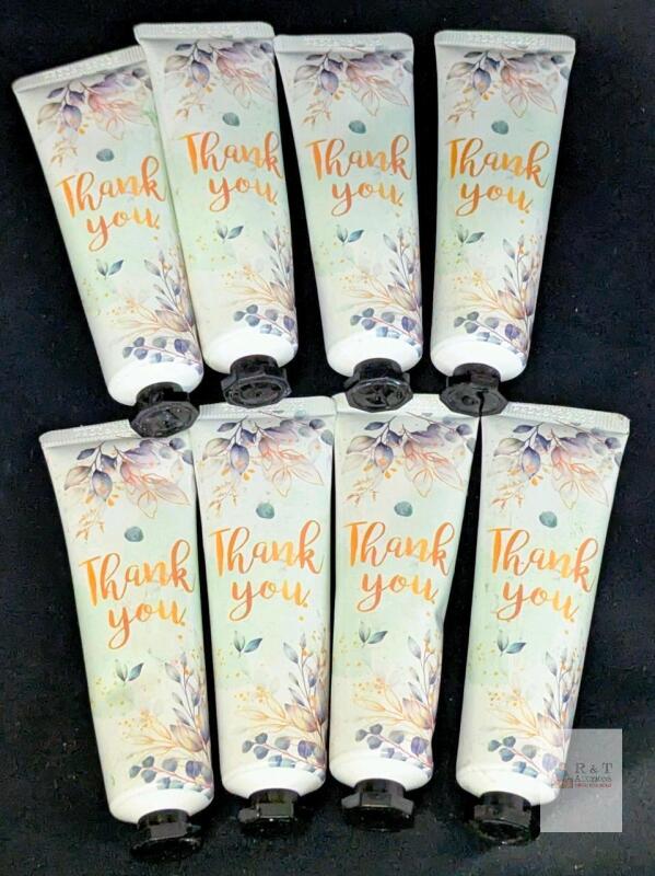 Wedding-Themed Hand Cream, 8 Tubes, 1.06oz (30g) Each, Xingfu Biotech, Thank You Floral Design, EXP 07/2028