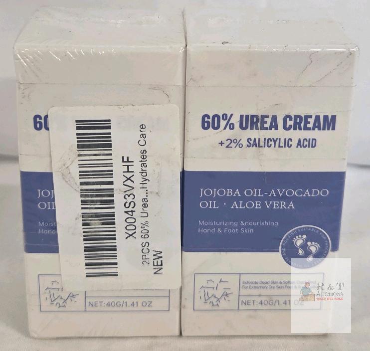 2 NEW 60% Urea Cream + 2% Salicylic Acid, Jojoba, Avocado, Aloe, 1.41oz Each, Dongguan Haiyi, 2 Pack