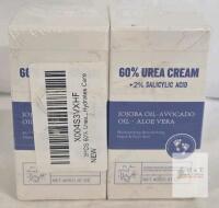 2 NEW 60% Urea Cream + 2% Salicylic Acid, Jojoba, Avocado, Aloe, 1.41oz Each, Dongguan Haiyi, 2 Pack