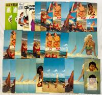 Lot of 22 Vintage Large Pin-Up & Art Postcards, Fun in the Sun Series, Dorothy Oxborough, 5.5x8.5 in