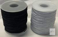 Black & White Elastic Cord Spools 1mm, 100yd, Jewelry String, Stretchy Beading Thread, Serial X004VY92ND