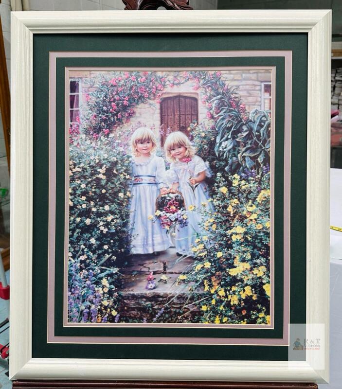 Sandra Kuck "Welcome Home" Lithograph, Limited Edition 859/950, 29"x24" Framed w/ COA
