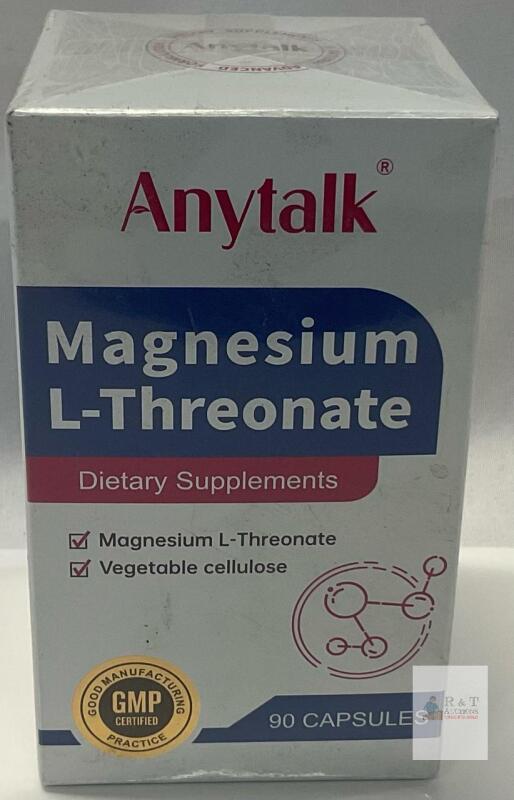 Anytalk Magnesium L-Threonate 90 Capsules | 144mg Magnesium per Serving | GMP Certified