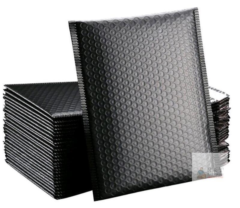 Vapulcio Bubble Mailer, Pure Black, 6x10 in, Polyethylene, 25-Pack, Self-Seal, X003XIWK3H