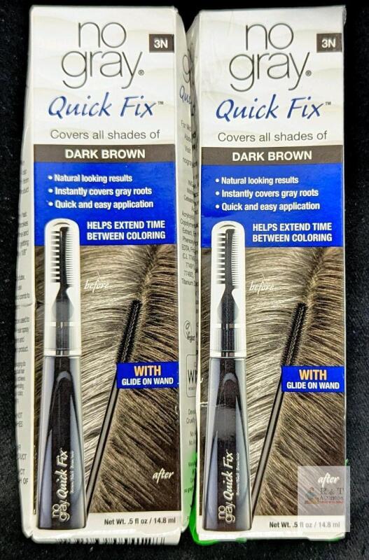 No Gray Quick Fix Dark Brown 3N Temporary Root Touch-Up Wand 0.5 fl oz, Vegan, Glide Applicator Note: Online returns. Volumes may be lower than listed