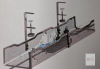 NEW Lab Bench Clamp Mesh Bottle Holder Basket, Powder-Coated Steel, 17.5"x6"x5.5", Mounting Hardware