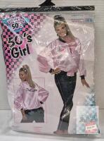 NEW Adult 50's Girl Pink Ladies Jacket Costume, Size 14/16, Item #61722, Original Packaging