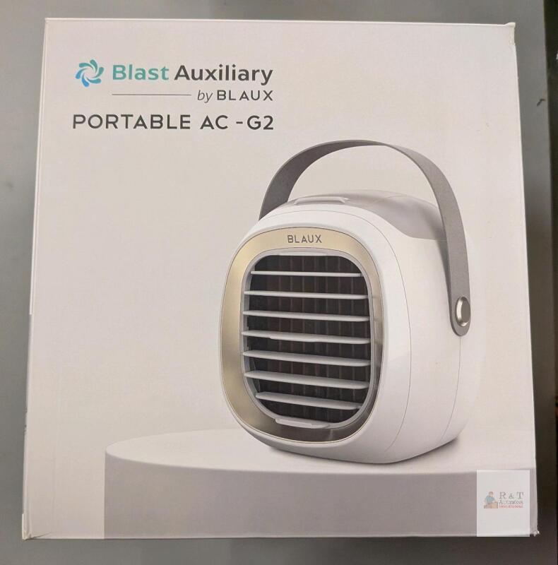 Blast Auxiliary Blaux Portable AC-G2 Air Cooler, Rechargeable, 10oz Tank, FCC/CE Certified, White