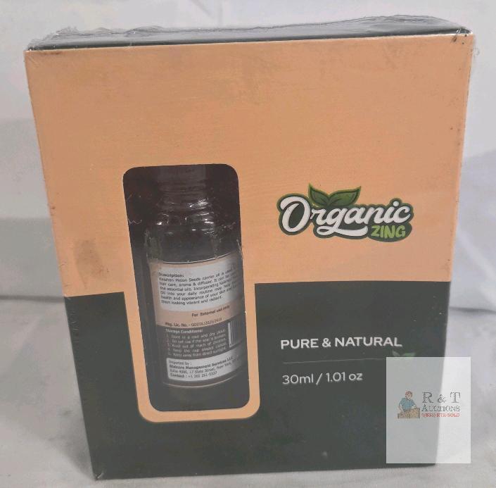 Organic Zing Kalahari Melon Seed Oil, Pure & Natural, 30ml / 1.01 fl oz, Sealed, Made in India