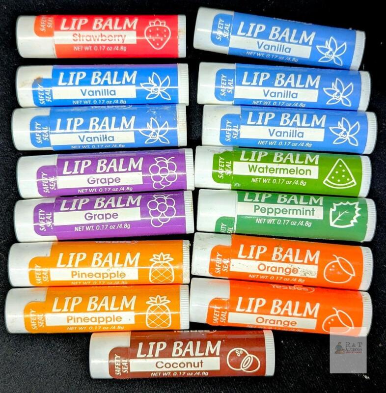 YesBes Assorted Lip Balm 12 Pack, Sealed Sticks, 0.17 oz Each, 8 Flavors Note: Online returns. Volumes may be lower than listed