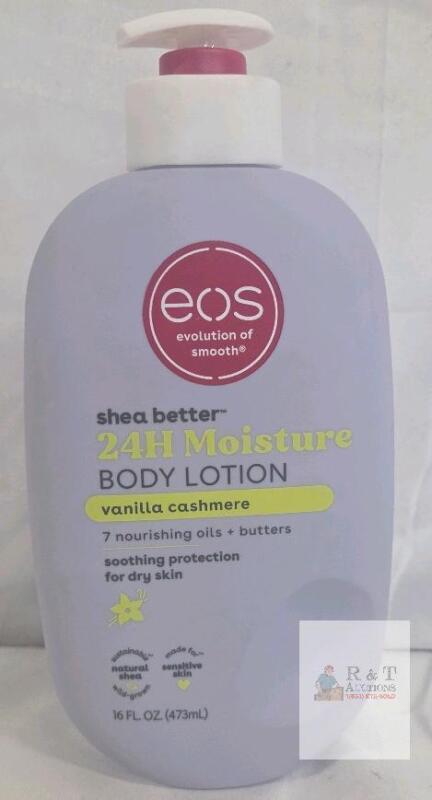 eos Shea Better 24H Moisture Body Lotion Vanilla Cashmere 16 fl oz Pump, Paraben-Free, Vegan
