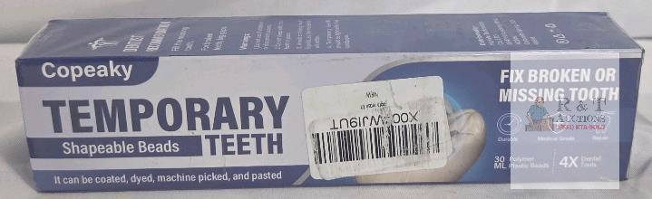 Copeaky Temporary Tooth Kit, 30ml Shapeable Beads, 4 Dental Tools, Medical-Grade Polymer