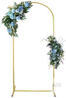 ADDSSFUBAO Metal Arch Backdrop Stand Gold 7.2ft x 3.94ft Steel Frame, Wedding Balloon Decoration