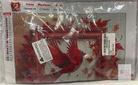 Diamond Art Kit 30x30cm Model CY8385, 19 Colors, Cardinal Bird Autumn Leaves, Adults, New Sealed
