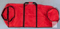 Red Soft Stretcher, 62"x30", 8 Handles, Heavy-Duty Nylon, Patient Transport Rescue Sheet Light smell of tobacco, in otherwise as-new cosmetic condition