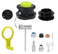 New - Grass Wacker Head Replacement Kit, Lawn Mower Trimmer Assembly for Ryobi Reel Easy+ Incremental Feed Trimmer Head Straight Shaft - RY15526 RY1557 RY15529 RY15527
