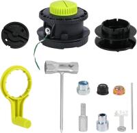 New Grass Wacker Head Replacement Kit, Lawn Mower Trimmer Assembly for Ryobi Reel Easy+ Incremental Feed Trimmer Head Straight Shaft RY15526 RY1557 RY15529 RY15527