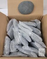 20 Flat Basalt Massage Stones, 3"-3.5", Smooth Gray, Spa/Hot Stone Therapy, China, X004Q2UCHP