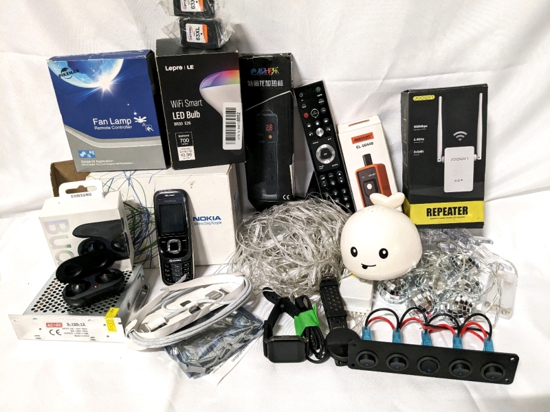 Assorted As-Is Electronics: LED Lights, Samsung Buds, Smart Watches & More!