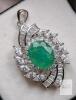 6.7 ct Certified Silver Emerald gemstone Pendant ($8,518 Appraisal) - 2