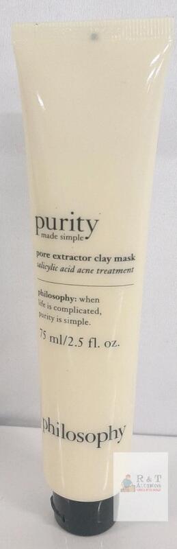 Philosophy Purity Made Simple Pore Extractor Clay Mask 2.5 fl oz &ndash; Salicylic Acid Acne Treatment