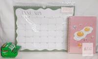 Sweetzer & Orange Wall Calendar 2026-2027, Spiral Notebook, 3M Scotch Magic Tape 3-Pack