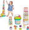 New BATTAT Nesting Sorter Set &ndash; 19 Pieces Stacking Bucket Sort Set &ndash; 10 Cups & 8 Shapes &ndash; Educational & Dexterity Toys &ndash; 18+ Months &ndash; Sort & Stack