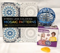 New Mosaic Patterns Coloring Book & Fly Nova Pro Flying Spinner Ball