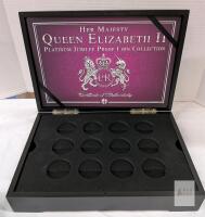 Queen Elizabeth II Platinum Jubilee Coin Display Box | Holds 12 Proof Coins | Original Certificate