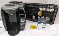 Bosch Tassimo TAS2002 Single-Serve Coffee Maker, Mavea Water Filter, Disc Storage Rack, Black