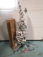 Decorative 5" Snow Belle Tree with Lights - working