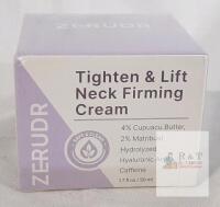 Zerudr Tighten & Lift Neck Firming Cream 1.7oz/50ml, Vegan, Cruelty-Free, Hyaluronic Acid, Sealed