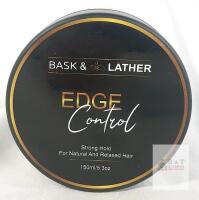 Bask & Lather Edge Control Gel 5.3oz (150ml), Strong Hold, Alcohol & Paraben Free, A1 Batch