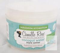 Camille Rose Coconut Water Style Setter 8oz Hydrating Hair Cream, Coconut Water Collection, USA