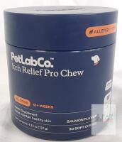 bb 06/26 PetLabCo Itch Relief Pro Chew, Salmon Flavor, 30 Soft Chews, Omega & Antioxidant Supplement - AI25167A