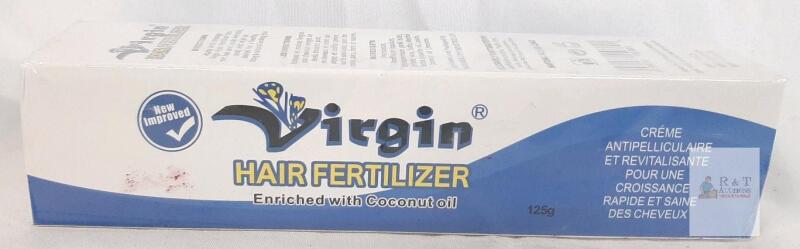Virgin Hair Fertilizer Cream 125g, Enriched with Coconut Oil, Anti-Dandruff, NAFDAC 02-1342