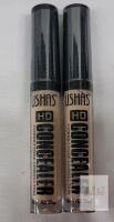 USHAS HD Concealer Shade 07, Liquid, Long-Wear, 2 Pack, 0.23 oz Tubes, Matte Finish