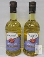 BB 08/25 Colavita Grapeseed Oil The Delicate 25.5 fl oz (750ml) Glass Bottles &ndash; Lot L24043, 2-Pack, Exp 08/2025