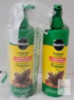 2 NEW Miracle-Gro Indoor Plant Food 1-1-1 Liquid Fertilizer, 8 fl oz Pump Bottle, For Indoor Plants