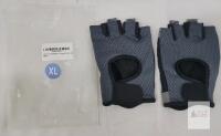 NEW XL YEHI EL Fingerless Gym Weightlifting Gloves, Strengthened Palms, Textured Grip, Velcro Strap