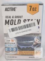 NEW Active Seal & Grout Mold Stain Remover 7 fl oz Gel Formula, For Caulking, Tile Grout, Rubber Seals