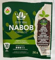 BB OCT 2026 NABOB Organic Reserve Medium Roast Coffee Pods, 30 Count, Compostable, Keurig Compatible, 292g